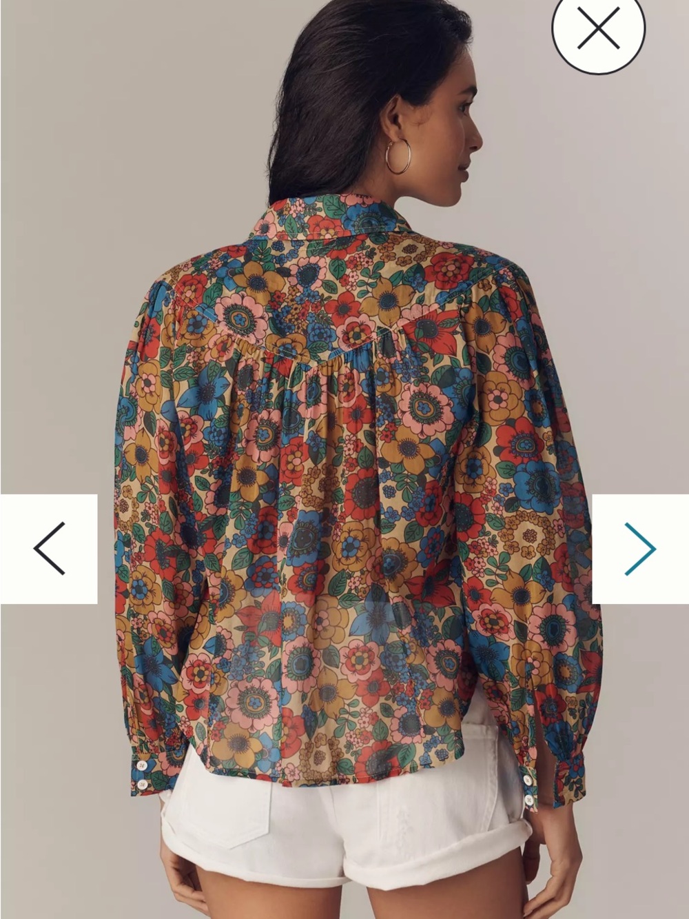 NWT MOTHER The Rhapsody Exes Floral cotton Button-Down Shirt - Picture 4 of 13